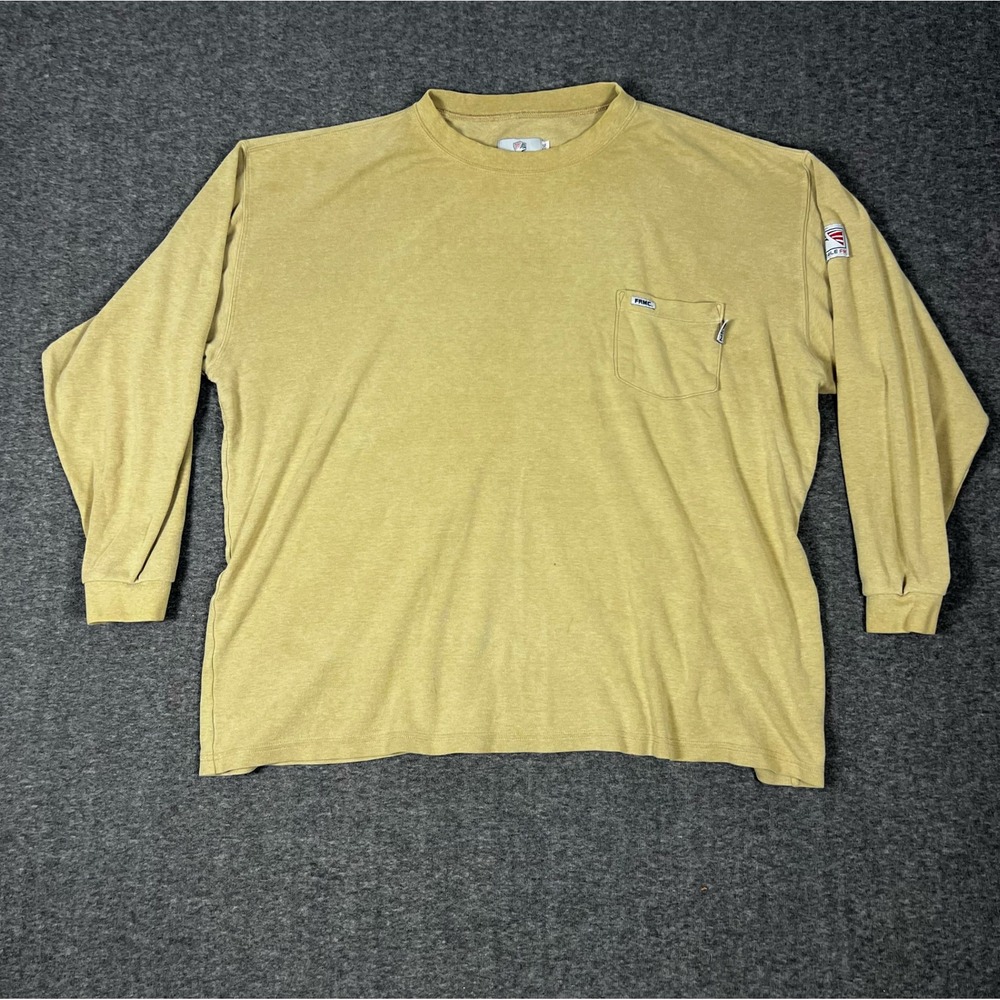 Tyndale FR Fire Resistant Long Sleeve Shirt Men's 2XL Beige 8 CAL 2 HRC Made USA